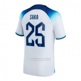 Camisola Inglaterra Jogador Saka 1º 2022