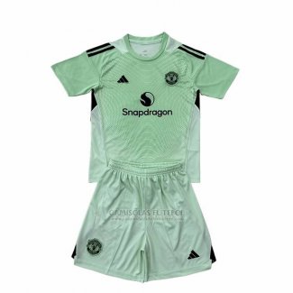 Camisola Manchester United Goleiro Crianca 2025-2026 Verde