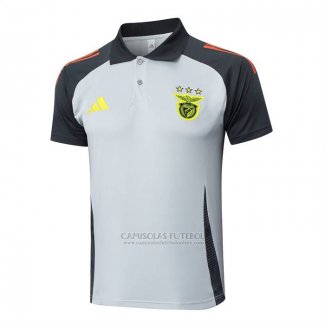 Camisola Polo del Benfica 2024-2025 Cinza