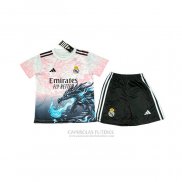 Camisola Real Madrid Dragon Crianca 2025-2026 Rosa