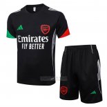 Fato de Treino Arsenal Manga Curta 2025-2026 Preto - Calcas Curta