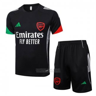 Fato de Treino Arsenal Manga Curta 2025-2026 Preto - Calcas Curta