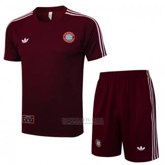 Fato de Treino Bayern de Munique Manga Curta 2025-2026 Vermelho - Calcas Curta