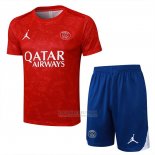 Fato de Treino Paris Saint-Germain Jordan Manga Curta 2024-2025 Vermelho - Calcas Curta