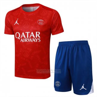 Fato de Treino Paris Saint-Germain Jordan Manga Curta 2024-2025 Vermelho - Calcas Curta
