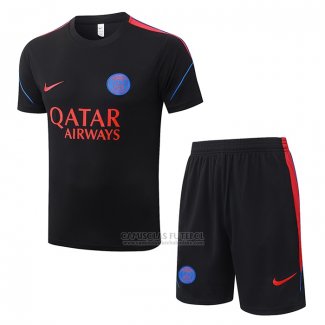 Fato de Treino Paris Saint-Germain Manga Curta 2026-2027 Preto - Calcas Curta