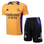 Fato de Treino Real Madrid Manga Curta 2024-2025 Amarelo - Calcas Curta