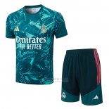 Fato de Treino Real Madrid Manga Curta 2026-2027 Verde - Calcas Curta