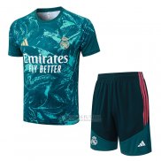 Fato de Treino Real Madrid Manga Curta 2026-2027 Verde - Calcas Curta