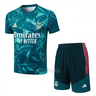Fato de Treino Real Madrid Manga Curta 2026-2027 Verde - Calcas Curta
