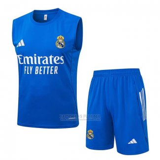 Fato de Treino Real Madrid Sin Mangas 2025-2026 Azul Branco