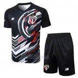 Fato de Treino Sao Paulo Manga Curta 2025-2026 Preto - Calcas Curta