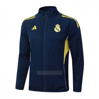 Jaqueta Real Madrid 2025-2026 Azul Amarelo