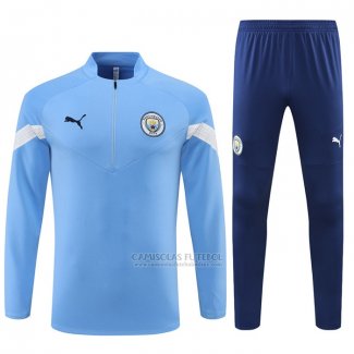 Sueter de Treinamento Manchester City 2022-2023 Azul