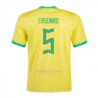 Camisola Brasil Jogador Casemiro 1º 2022