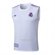 Camisola de Treinamento Real Madrid Sem Mangas 2025-2026 Branco Purpura