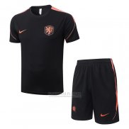 Fato de Treino Holanda Manga Curta 2026-2027 Preto - Calcas Curta