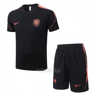 Fato de Treino Holanda Manga Curta 2026-2027 Preto - Calcas Curta