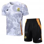 Fato de Treino Real Madrid Dragon Manga Curta 2024-2025 Branco - Calcas Curta