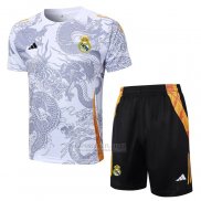 Fato de Treino Real Madrid Dragon Manga Curta 2024-2025 Branco - Calcas Curta
