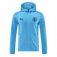 Jaqueta Hoodie Manchester City 2024-2025 Azul