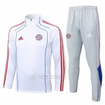 Sueter de Treinamento Bayern de Munique Crianca 2025-2026 Branco Vermelho