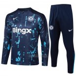 Sueter de Treinamento Chelsea Crianca 2024-2025 Azul Oscuro