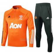 Sueter de Treinamento Manchester United 2020-2021 Laranja