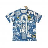 Tailandia Camisola Brasil Jesus 2025-2026 Azul