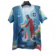 Tailandia Camisola Brasil Jesus 2025-2026 Azul