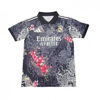 Tailandia Camisola Real Madrid Dragon 2025-2026 Preto Vermelho