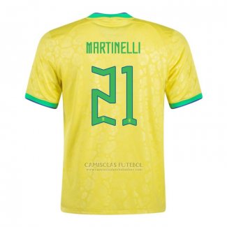 Camisola Brasil Jogador Martinelli 1º 2022