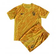 Camisola Franca Goleiro Crianca 2024 Amarelo