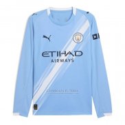 Camisola Manchester City 1º Manga Comprida 2025-2026