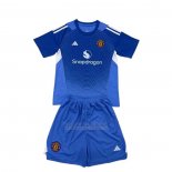 Camisola Manchester United Goleiro Crianca 2025-2026 Azul