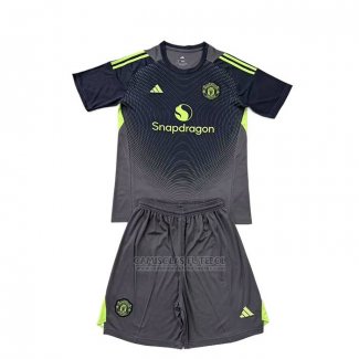 Camisola Manchester United Goleiro 2º Crianca 2025-2026 Preto