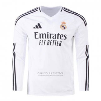 Camisola Real Madrid 1º Manga Comprida 2024-2025