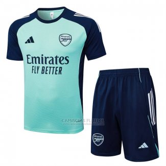 Fato de Treino Arsenal Manga Curta 2025-2026 Verde - Calcas Curta