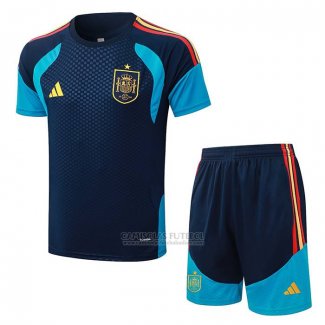Fato de Treino Espanha Manga Curta 2026-2027 Azul - Calcas Curta