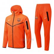 Fato de Treino Hoodie Barcelona 2022-2023 Laranja