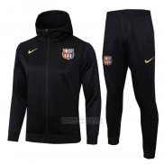 Fato de Treino Hoodie Barcelona Crianca 2024-2025 Preto