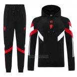 Fato de Treino Hoodie Manchester United 2024 Preto