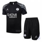 Fato de Treino Paris Saint-Germain Manga Curta 2025-2026 Preto - Calcas Curta