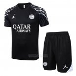 Fato de Treino Paris Saint-Germain Manga Curta 2025-2026 Preto - Calcas Curta