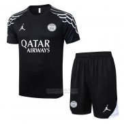 Fato de Treino Paris Saint-Germain Manga Curta 2025-2026 Preto - Calcas Curta