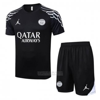 Fato de Treino Paris Saint-Germain Manga Curta 2025-2026 Preto - Calcas Curta