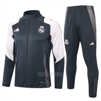 Jaqueta de Treinamento Real Madrid Crianca 2024-2025 Cinza