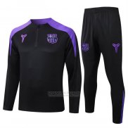 Sueter de Treinamento Barcelona Crianca 2025-2026 Preto Purpura