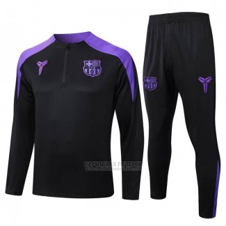 Sueter de Treinamento Barcelona Crianca 2025-2026 Preto Purpura