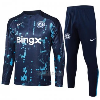 Sueter de Treinamento Chelsea 2024-2025 Azul Oscuro